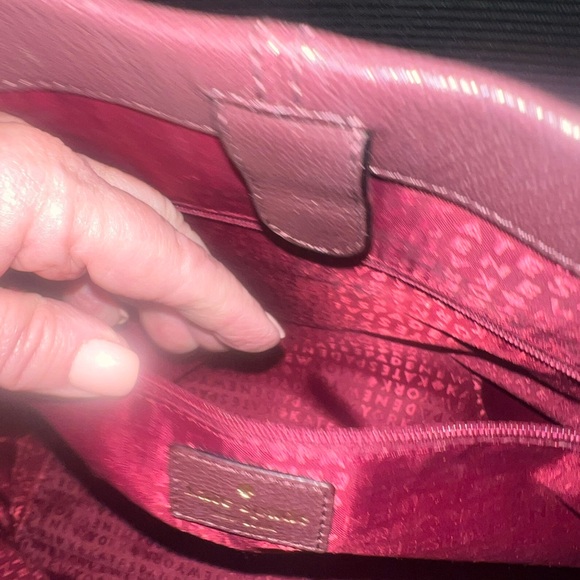 Kate Spade Burgundy Leather & Suede Large Tote Bag - Picture 4 of 10